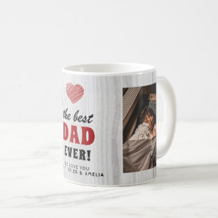 Rustic Wood Bester Vater Aller Zeiten Rotes Herz 2 Kaffeetasse