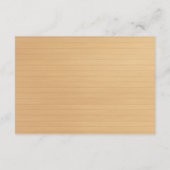 Rustic Wood Blue Floral Mason Jar Wedding Details Begleitkarte (Rückseite)