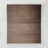 Rustic Wood Blue Hydrangea String Lights Mason Jar Platzkarte (Innenseite Aufgefaltet)