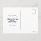 Rustic Wood Blue Rentier Country Weihnachten Postkarte (Rückseite)