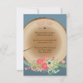 Rustic Wood Bouquet - Empfang Einladung (Vorderseite)