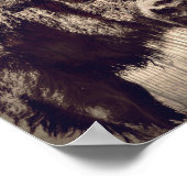 Rustic Wood Buffalo Foto Wild Western Poster (Ecke)