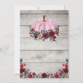 Rustic Wood Burgundy Einladungen (Rückseite)