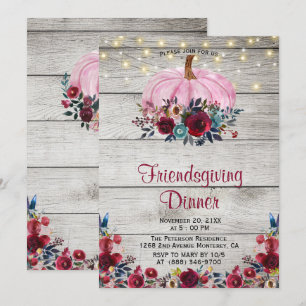 Rustic Wood Burgundy Einladungen