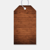 Rustic Wood Burgundy Floral Wedding Vielen Dank Geschenkanhänger (Rückseite)