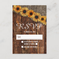 Rustic Wood Burlap Sonnenblumen Country Wedding UA