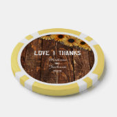 Rustic Wood & Burlap Sonnenblumen Hochzeit Vielen Pokerchips (Einzeln)