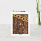 Rustic Wood & Burlap Wedding Vielen Dank Foto Dankeskarte (Rückseite)