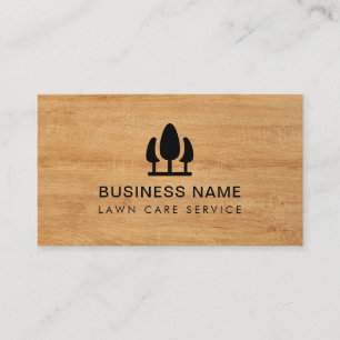 Rustic Wood Business Card mit dem Logo "Rustic Woo Visitenkarte