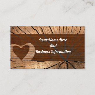 Rustic Wood Business Card Visitenkarte