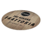 Rustic Wood Business Logo Trattoria Schneidebrett (Ecke)