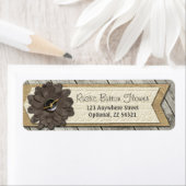 Rustic Wood Button Fabric Blume & Shabby Burlap (Insitu)