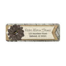 Rustic Wood Button Fabric Blume & Shabby Burlap