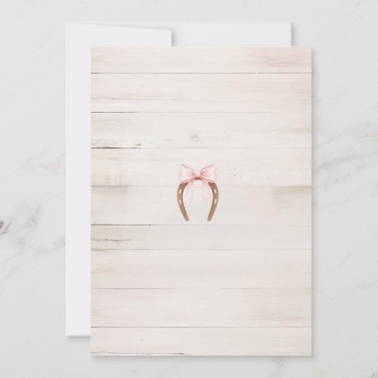 Rustic Wood Cactus Boots and Bubbly Bridal Shower Einladung (Rückseite)