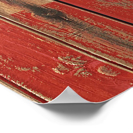 Rustic Wood Canada Flag Poster (Ecke)