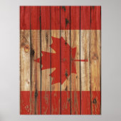Rustic Wood Canada Flag Poster (Vorne)
