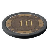 Rustic Wood Casino Style Poker Chips (Oberseite)