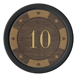 Rustic Wood Casino Style Poker Chips