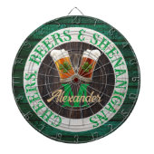 Rustic Wood Cheers Beers Shenanigans Dartscheibe (vorne)