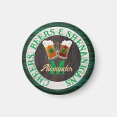 Rustic Wood Cheers Beers Shenanigans Magnet (Vorne)