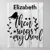 Rustic Wood Christlich Song Zitat Singt mein Soul