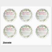 Rustic Wood Christmas Canning | Homemade Jam Runder Aufkleber (Blatt)