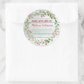 Rustic Wood Christmas Canning | Homemade Jam Runder Aufkleber (Tasche)