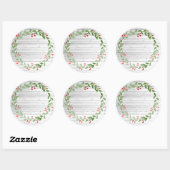 Rustic Wood Christmas Canning | Marmelade und Jell Runder Aufkleber (Blatt)