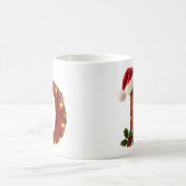 Rustic Wood Christmas Letter D String Lights Kaffeetasse (Mittel)