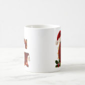 Rustic Wood Christmas Letter G String Lights Kaffeetasse (Mittel)