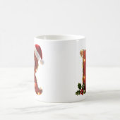 Rustic Wood Christmas Letter R String Lights Kaffeetasse (Mittel)