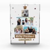 Rustic Wood Christmas Tree | 5 Fotos Collage (Vorderseite)