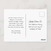 Rustic Wood Cinnamon Frohe Weihnachtsgrüße Postkarte (Rückseite)