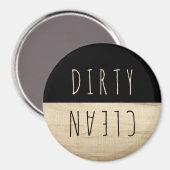 Rustic Wood Clean Dirty Küche Geschirrspüler Magne Magnet (Vorderseite/Rückseite)