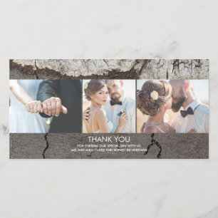 Rustic Wood Country Braun Wedding Vielen Dank Dankeskarte