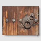 Rustic Wood Country Brautparty Foto Gästebuch (Rückseite)