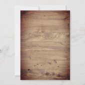 Rustic Wood Country Elegante Script Save The Date (Rückseite)