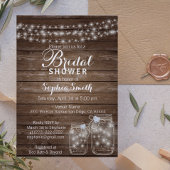 RUSTIC Wood Country Mason Jar Brautparty Einladung