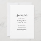 Rustic Wood Country Script Save the Date Einladung (Rückseite)