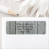 Rustic Wood Country Wedding Rücksendeadresse Label (Insitu)