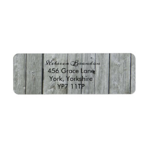 Rustic Wood Country Wedding Rücksendeadresse Label