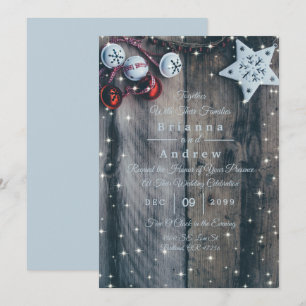 Rustic Wood Country Weihnachts-Star-Bells Hochzeit