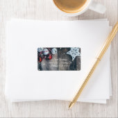 Rustic Wood Country Weihnachtssternglocken Adressaufkleber (Insitu)