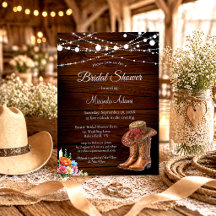 Rustic Wood Cowgirl Boots Western Brautparty
