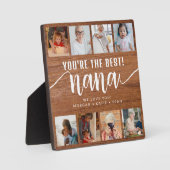 Rustic Wood Custom Foto Sie sind die beste Nana Fotoplatte (Vorderseite)