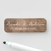 Rustic Wood Custom Namensschild (Beispiel)