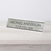 Rustic Wood Custom  Schreibtischnamensplakette (Vorderseite )