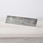 Rustic Wood Custom  Schreibtischnamensplakette (Vorderseite )