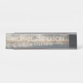 Rustic Wood Custom  Schreibtischnamensplakette (Vorderseite )