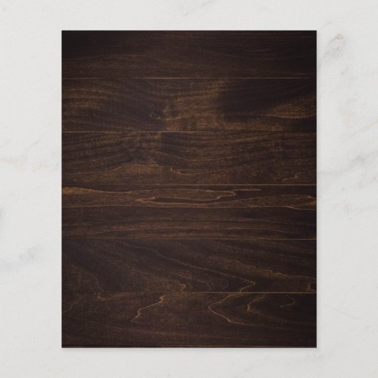 Rustic Wood Cutting Board Citrus Cooking Script Flyer (Hinten)